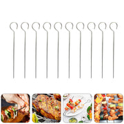 20‑Piece Stainless Steel BBQ Skewers