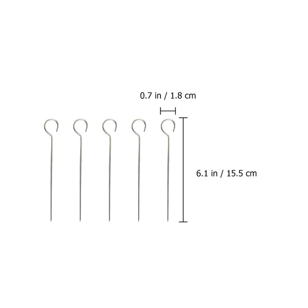 20‑Piece Stainless Steel BBQ Skewers