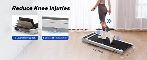 Walking Pad Treadmill – Compact, Quiet, Under-Desk Fitness for Home or Office