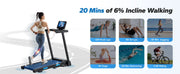 Foldable Treadmill with Incline, Bluetooth