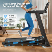 Foldable Treadmill with Incline, Bluetooth