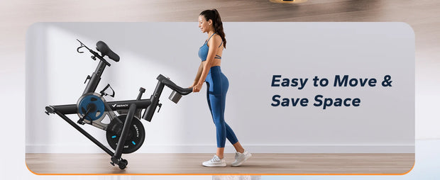 Magnetic Exercise Bike, Quiet, Adjustable, 300lbs Capacity