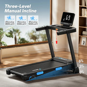 Foldable Treadmill with Incline, Bluetooth