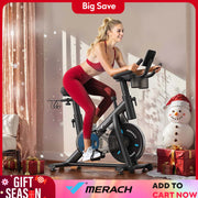 Magnetic Exercise Bike, Quiet, Adjustable, 300lbs Capacity