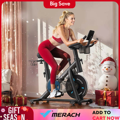 Magnetic Exercise Bike, Quiet, Adjustable, 300lbs Capacity