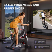 Exercise Bike, Magnetic Resistance, App, 300lbs Capacity