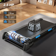 Foldable Treadmill with Incline, Bluetooth