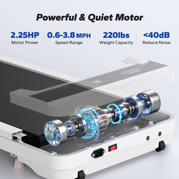 Walking Pad Treadmill – Compact, Quiet, Under-Desk Fitness for Home or Office
