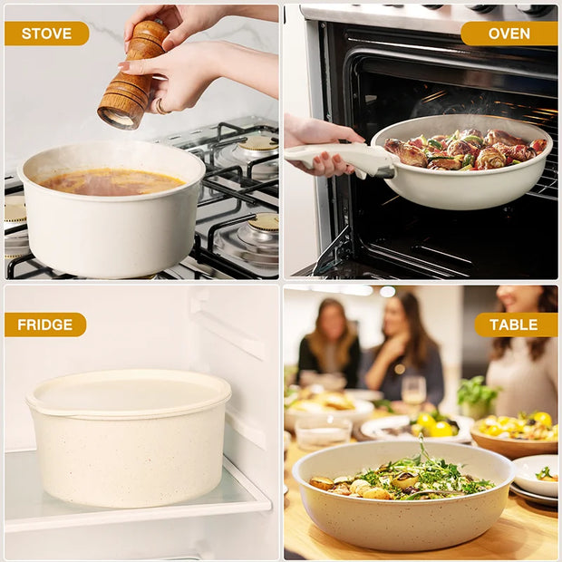 21-Piece Nonstick Ceramic Cookware Set