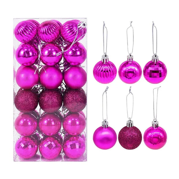 36pcs 4cm Christmas Tree Hanging Ornaments