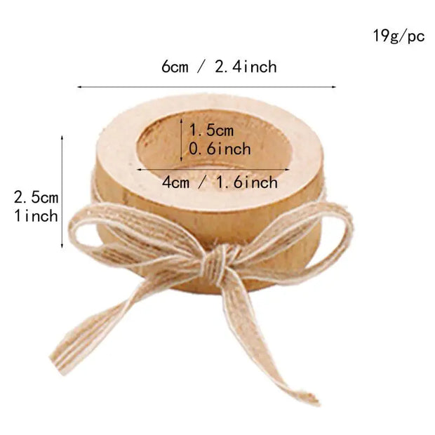 Rustic Wooden Candle Holder Succulent Tray Home Decor