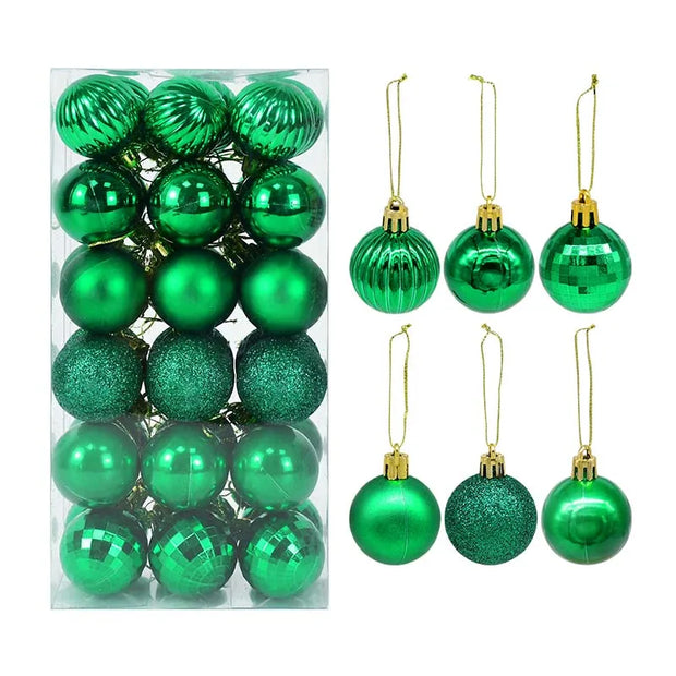 36pcs 4cm Christmas Tree Hanging Ornaments