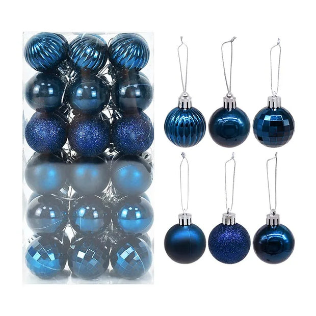 36pcs 4cm Christmas Tree Hanging Ornaments