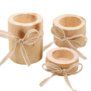 Rustic Wooden Candle Holder Succulent Tray Home Decor