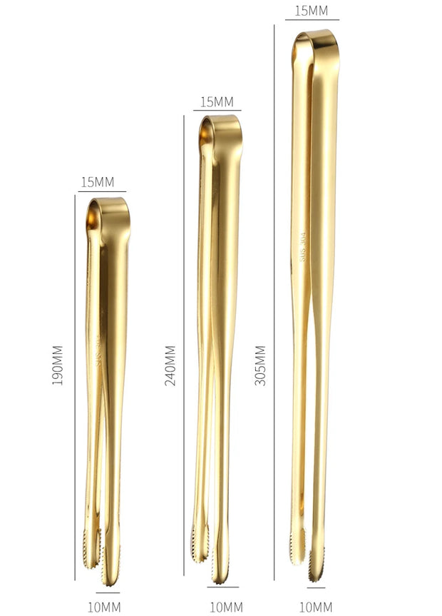 Stainless Steel Kitchen BBQ Food Tongs Set