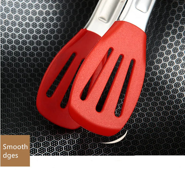 Stainless Steel Non-Slip Kitchen Bread Tongs