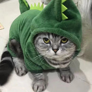 Cute Dinosaur Fleece Cat Hoodie