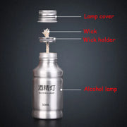 Portable Metal Alcohol Lamp Burner for Camping