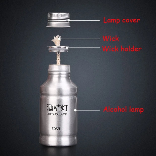 Portable Metal Alcohol Lamp Burner for Camping