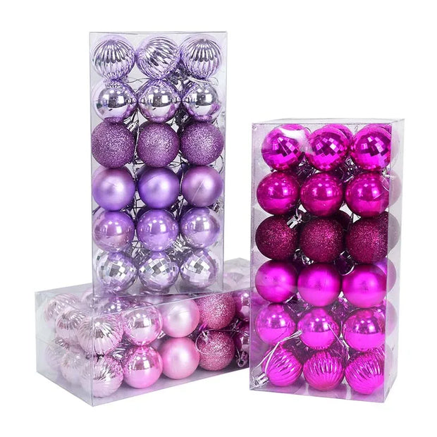 36pcs 4cm Christmas Tree Hanging Ornaments
