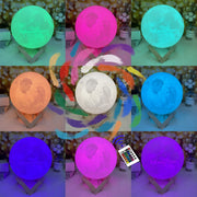 Custom Photo 3D Moon Lamp – Personalized Touch Control Night Light