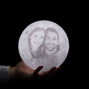 Custom Photo 3D Moon Lamp – Personalized Touch Control Night Light