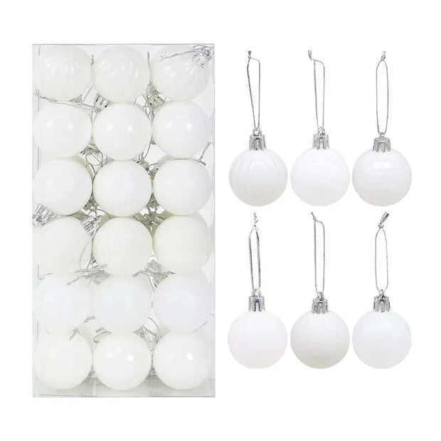 36pcs 4cm Christmas Tree Hanging Ornaments