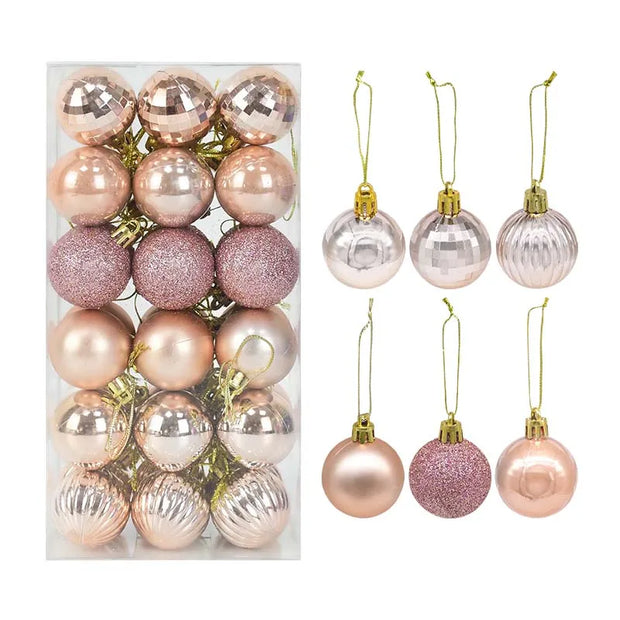 36pcs 4cm Christmas Tree Hanging Ornaments