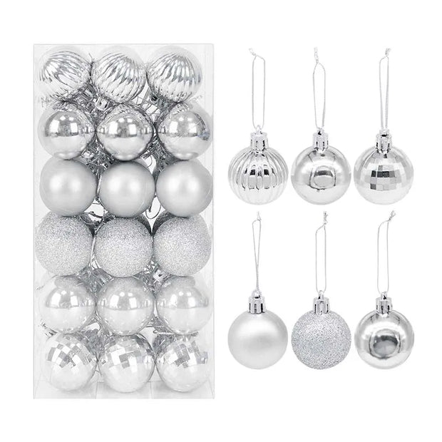 36pcs 4cm Christmas Tree Hanging Ornaments