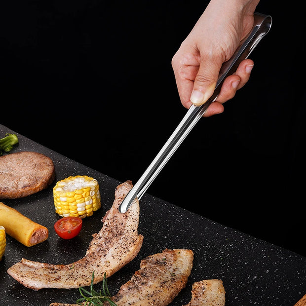 Stainless Steel Kitchen BBQ Food Tongs Set