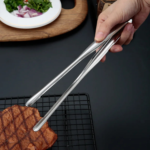 Stainless Steel Kitchen BBQ Food Tongs Set