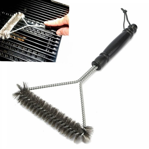 Stainless Steel BBQ Grill Cleaning Brush Tool