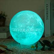 Custom Photo 3D Moon Lamp – Personalized Touch Control Night Light