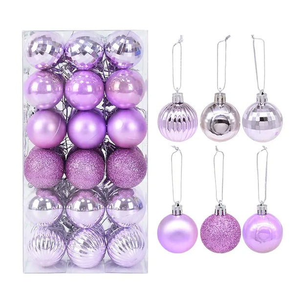 36pcs 4cm Christmas Tree Hanging Ornaments