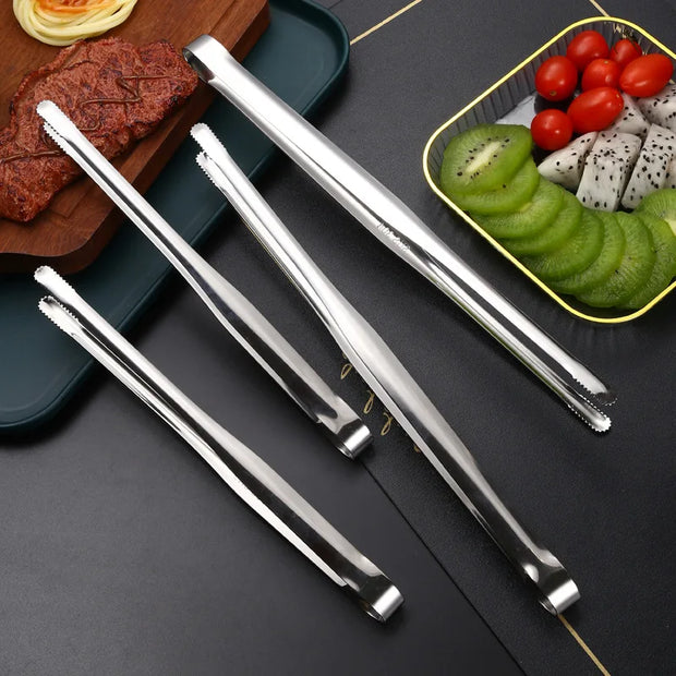 Stainless Steel Kitchen BBQ Food Tongs Set