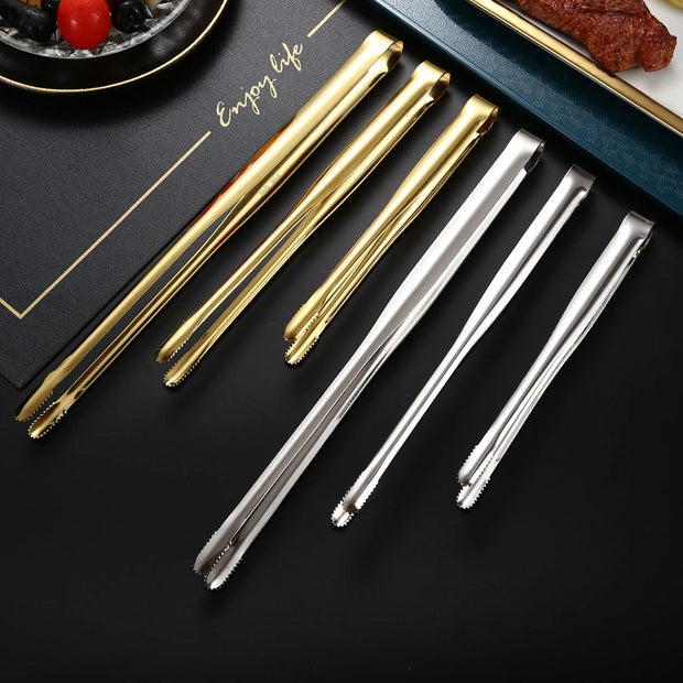 Stainless Steel Kitchen BBQ Food Tongs Set