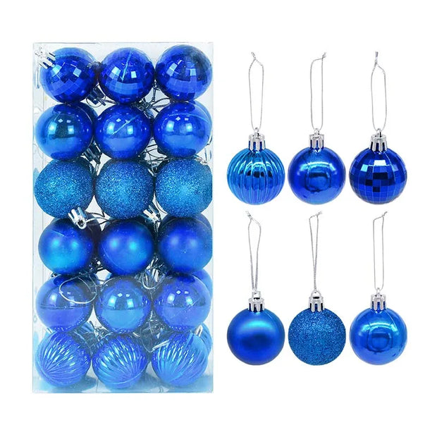 36pcs 4cm Christmas Tree Hanging Ornaments