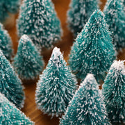 8PCS Mini White Cedar Christmas Tree Set