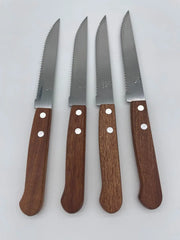 Stainless Steel Steak Knife Set Wooden Handle