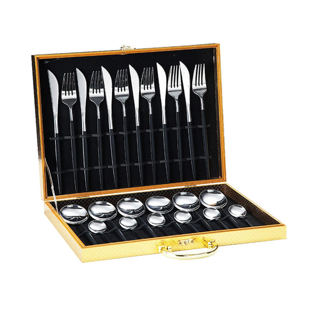 Stainless Steel Dinnerware Set – 6-Person Flatware Gift Box