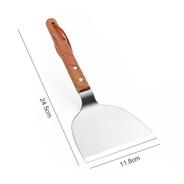 Stainless Steel Wood Handle Cooking Spatula Shovel