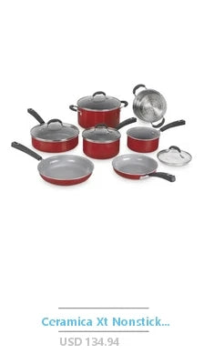 12-Piece Nonstick Ceramic Aluminum Cookware Set
