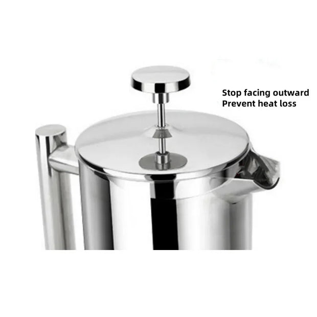 Stainless Steel French Press Coffee Maker – Double-Wall Insulated
