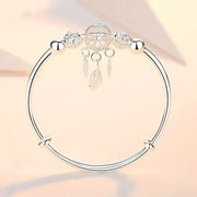 "925 Sterling Silver Adjustable Cuff Bracelet Women"