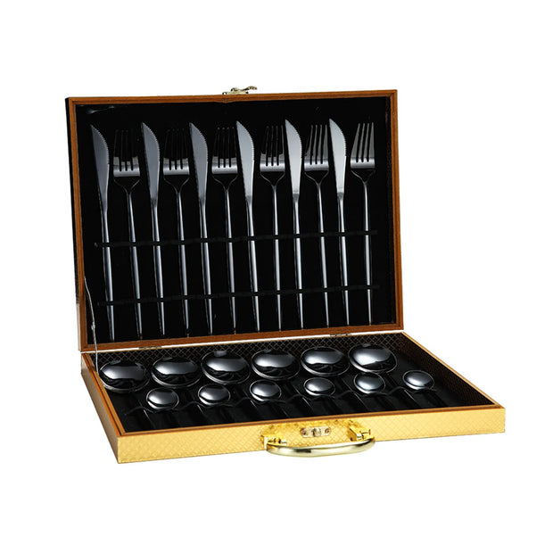 Stainless Steel Dinnerware Set – 6-Person Flatware Gift Box