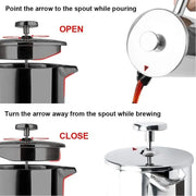 Stainless Steel French Press Coffee Maker – Double-Wall Insulated