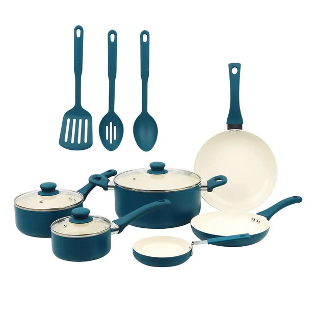 12-Piece Nonstick Ceramic Aluminum Cookware Set