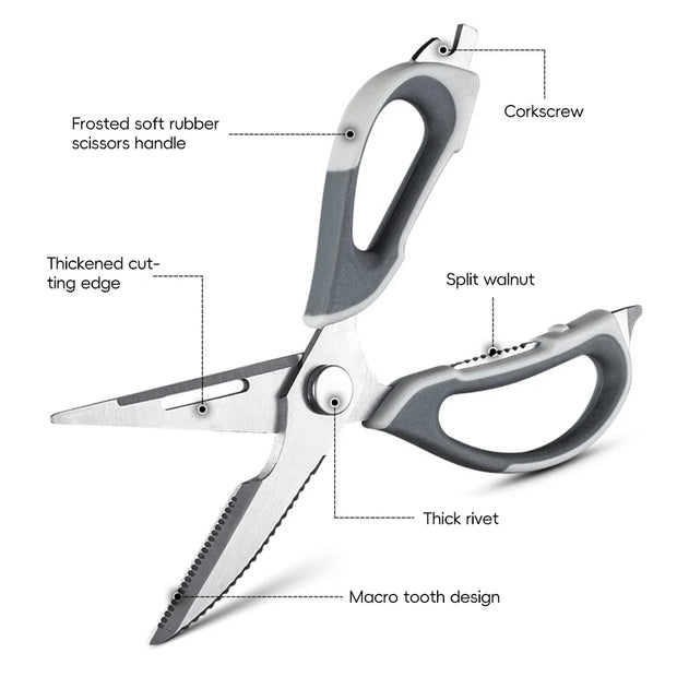 6‑in‑1 Multifunctional Kitchen Scissors