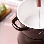 Ceramic Chocolate Fondue Mug with Fork