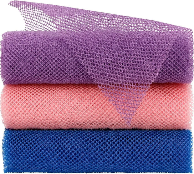 African Net Sponge Exfoliating Bath Mesh – 3PCS Set